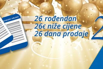 Rođendan Montenegro Airlinesa uz promotivne cijene avio-karata Rođendan Montenegro Airlinesa uz promotivne cijene avio-karata