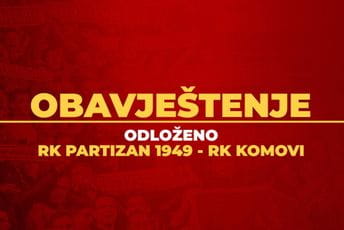 Zbog korone otkazan meč Partizan - Komovi