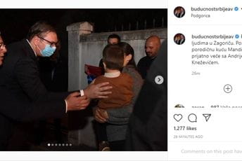 Vučić doputovao u Podgoricu, razgovarao sa Mandićem i Kneževićem Vučić doputovao u Podgoricu, razgovarao sa Mandićem i Kneževićem