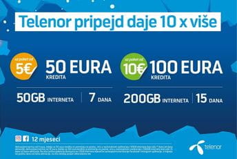 Novi Telenor pripejd paketi sa više kredita i više interneta Novi Telenor pripejd paketi sa više kredita i više interneta