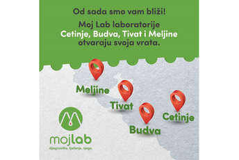 Najsavremenija laboratorija u Crnoj Gori od sada je bliža svojim pacijentima Najsavremenija laboratorija u Crnoj Gori od sada je bliža svojim pacijentima