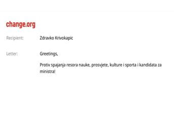 Peticija građana: Krivokapić da preispita predlog o spajanju četiri resora i imenovanje Bratić Peticija građana: Krivokapić da preispita predlog o spajanju četiri resora i imenovanje Bratić