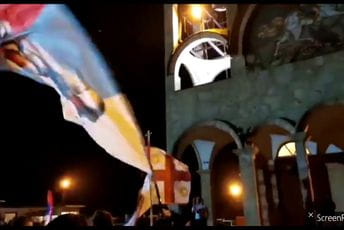 Slavlje u Pljevljima uz srpske zastave (VIDEO)