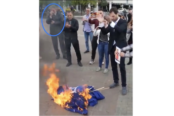 DPS: Krivokapićev savjetnik za unutrašnju politiku palio NATO zastavu (VIDEO)