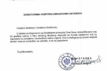 Bratić: Školski raspust predviđen za učenike, a ne za nastavnike Bratić: Školski raspust predviđen za učenike, a ne za nastavnike