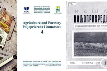Izašao novi broj časopisa “Poljoprivreda i šumarstvo” Izašao novi broj časopisa “Poljoprivreda i šumarstvo”