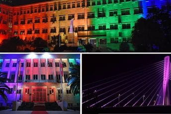 Osvjetljavanjem institucija i objekata dali podršku Montenegro Prajdu Osvjetljavanjem institucija i objekata dali podršku Montenegro Prajdu