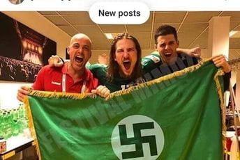 Jevrejska zajednica: Kljajević objavila fotografiju zastave komita, umjesto grba montirana svastika Hitlera Jevrejska zajednica: Kljajević objavila fotografiju zastave komita, umjesto grba montirana svastika Hitlera