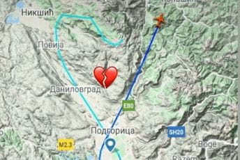 Montenegro Airlines na svom letu od Podgorice do Beograda imao specijalnu putanju Montenegro Airlines na svom letu od Podgorice do Beograda imao specijalnu putanju