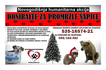 „Donirajte za promrzle šapice“ „Donirajte za promrzle šapice“