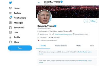 Twitter ne može poništiti štetu koju je napravio Tramp Twitter ne može poništiti štetu koju je napravio Tramp