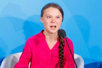 Lik Grete Tunberg na švedskoj poštanskoj markici Lik Grete Tunberg na švedskoj poštanskoj markici