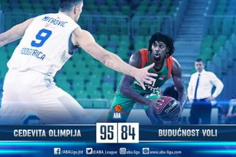 Budućnost poražena od Cedevita Olimpije Budućnost poražena od Cedevita Olimpije