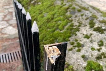 Polomljen i uklonjen krst sa kapije Cetinjskog manastira