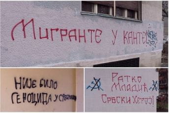 Novi Sad osvanuo unakažen grafitima mržnje Novi Sad osvanuo unakažen grafitima mržnje