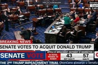 Tramp oslobođen optužbi u istorijskom suđenju u Senatu Tramp oslobođen optužbi u istorijskom suđenju u Senatu