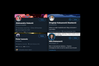 DFC: Koordinisana akcija na Tviteru, mijenjali identitet naloga u imena zvaničnika, funkcionera i javnih ličnosti DFC: Koordinisana akcija na Tviteru, mijenjali identitet naloga u imena zvaničnika, funkcionera i javnih ličnosti