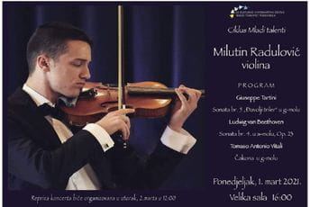 Koncert violiniste Milutina Radulovića u KIC-u Koncert violiniste Milutina Radulovića u KIC-u