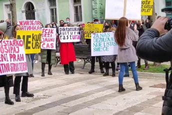 Protest na Cetinju ispred FCJK