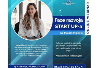 Start up i faze razvoja tema vebinara sa Majom Miljević Start up i faze razvoja tema vebinara sa Majom Miljević