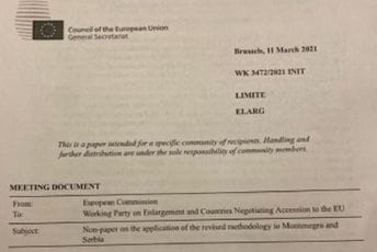 Non-paper Evropske komisije: Prijedlog revidirane metodologije za Crnu Goru i Srbiju Non-paper Evropske komisije: Prijedlog revidirane metodologije za Crnu Goru i Srbiju