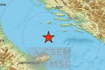Novi potres u Jadranskom moru, nedaleko od Visa Novi potres u Jadranskom moru, nedaleko od Visa