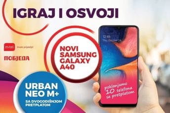 Deset Samsunga Galaxy A40, i deset dvogodišnjih pretplata za Urban Neo M+ Deset Samsunga Galaxy A40, i deset dvogodišnjih pretplata za Urban Neo M+