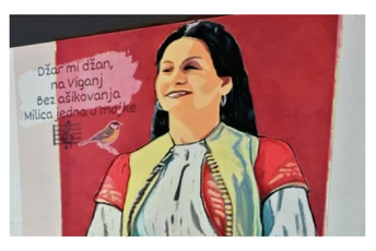 Mural Slavuju sa Ribnice: Velika Ksenija se neće zaboraviti dok je Stare Varoši Mural Kseniji Cicvarić u Staroj Varoši