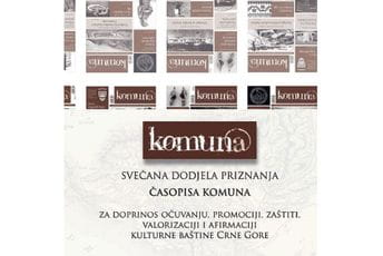 Sjutra dodjela nagrada časopisa Komun@ Sjutra dodjela nagrada časopisa Komun@