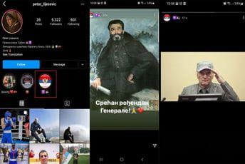 Draža Mihailović, Ratko Mladić na Instagram nalogu Liješevića Draža Mihailović, Ratko Mladić na Instagram nalogu Liješevića