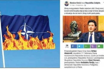 Slavica Ilinčić na društvenim mrežama: NATO zastava u plamenu, Kosovo je dio Srbije… Slavica Ilinčić na društvenim mrežama: NATO zastava u plamenu, Kosovo je dio Srbije…