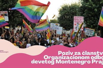 Pozvali zainteresovane da se prijave za članstvo u Organizacionom odboru Montenegro Prajda 2021 Pozvali zainteresovane da se prijave za članstvo u Organizacionom odboru Montenegro Prajda 2021