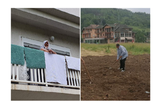 Na mjestu gdje se nalazila crkva posađeno cvijeće Na mjestu gdje se nalazila crkva posađeno cvijeće