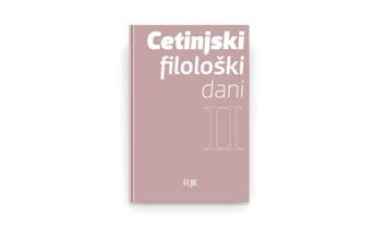 Objavljen zbornik Cetinjski filološki dani II Objavljen zbornik Cetinjski filološki dani II