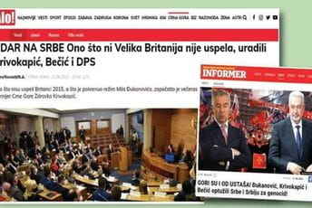 Izmislili tvrdnje da su Srbi proglašeni genocidnim, Krivokapića optužuju za izdaju Naslovi u srpskim tabloidima