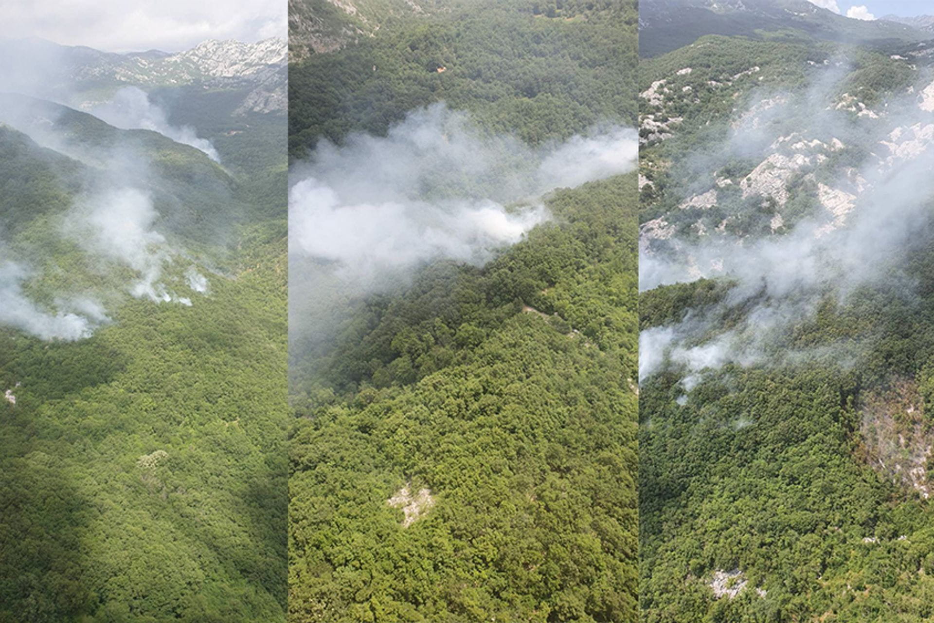 Fotografija 1: Požar na Crkvicama iznad Risna na više lokacija