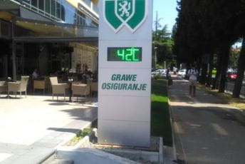 U Podgorici danas izmjerena  temperatura 42 stepena U Podgorici danas izmjerena  temperatura 42 stepena