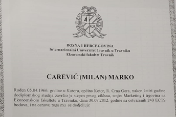 DPS Budva: Carevićeva sumnjiva diploma demant premijerovih stavova DPS Budva: Carevićeva sumnjiva diploma demant premijerovih stavova