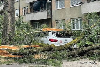 Snažno nevrijeme pogodilo BiH, vjetar čupao drveće i prevrnuo kamion Snažno nevrijeme pogodilo BiH, vjetar čupao drveće i prevrnuo kamion