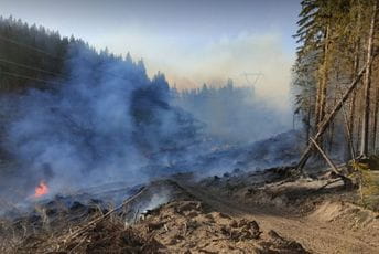Požar na Bunetini i dalje napreduje ka vrhu planine Požar na Bunetini i dalje napreduje ka vrhu planine