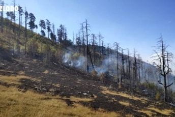 Požar iz kanjona Tare širi se prema selu Zaglavak Požar iz kanjona Tare širi se prema selu Zaglavak
