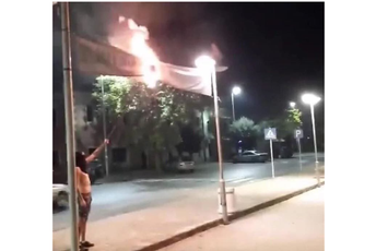 Ponovo zapaljen transparent Danilovgrad je uz Cetinje