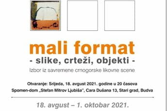Izložba „Mali format – slike, crteži, objekti“ sjutra u Budvi Izložba „Mali format – slike, crteži, objekti“ sjutra u Budvi