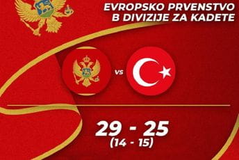 Kadeti Crne Gore savladali Tursku za prvo mjesto u grupi! Kadeti Crne Gore savladali Tursku za prvo mjesto u grupi!