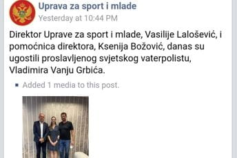 U kom svojstvu je Lalošević primio "svjetskog vaterpolistu" Vanju Grbića U kom svojstvu je Lalošević primio "svjetskog vaterpolistu" Vanju Grbića