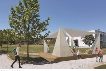 Prva realizacija projekta studenata Arhitektonskog fakulteta: Paviljon za interakciju u kampusu Univerziteta Crne Gore Prva realizacija projekta studenata Arhitektonskog fakulteta: Paviljon za interakciju u kampusu Univerziteta Crne Gore