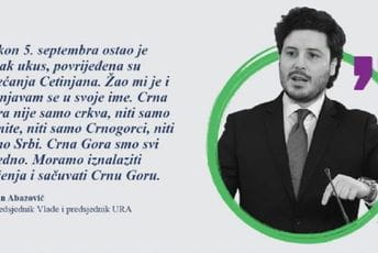 Abazović: Izvinjavam se Cetinjanima Abazović: Izvinjavam se Cetinjanima