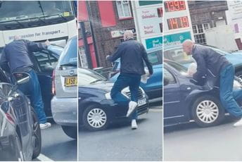 Prijetio nožem, pa se bacio na haubu (VIDEO) Prijetio nožem, pa se bacio na haubu (VIDEO)