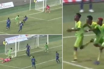 Tinejdžer na utakmici afričkih niželigaša postigao nevjerovatan pogodak (VIDEO) Tinejdžer na utakmici afričkih niželigaša postigao nevjerovatan pogodak (VIDEO)