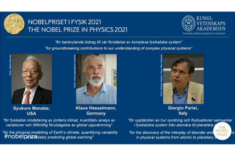 Nobelova nagrada za fiziku Manabeu, Haselmanu i Pariziju Nobelova nagrada za fiziku Manabeu, Haselmanu i Pariziju
